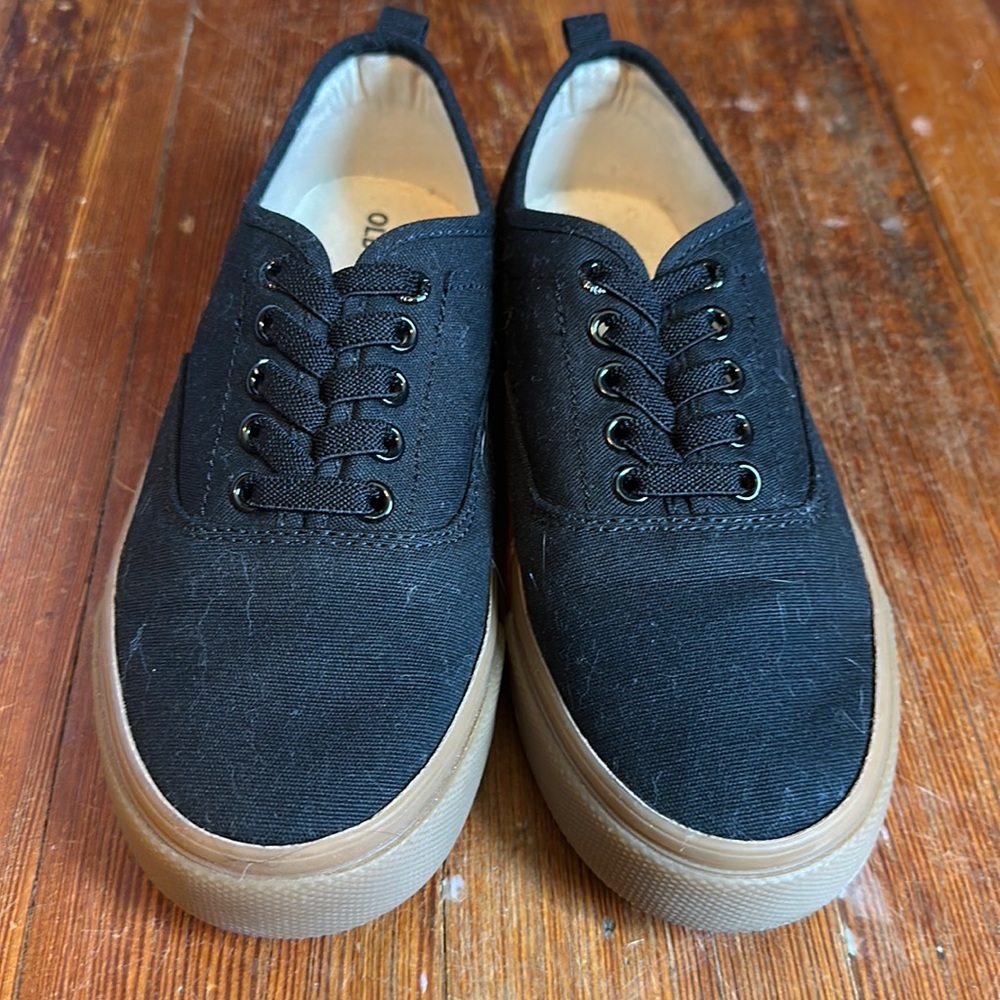 Boys black sneakers